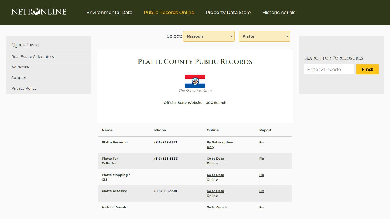 Platte County Public Records - NETROnline.com